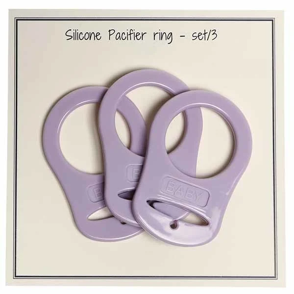 Go Handmade Silikone Suttekæde Adapter 3 stk Ensfarvet
